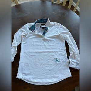 Riding show shirt Kids Shirt with Patterned Collar